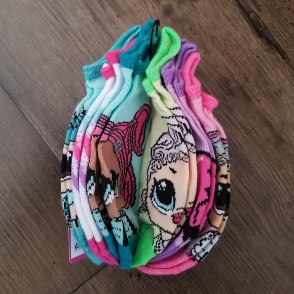 LOL SURPRISE 6 pairs no show socks (M) - Picture 6 of 9